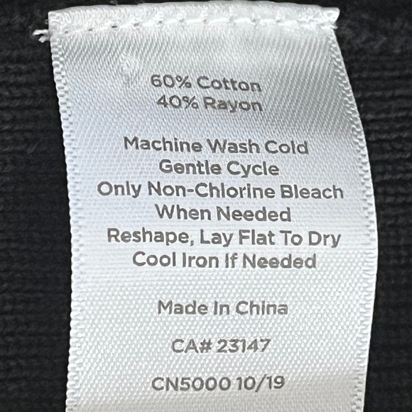 Talbots Oprah Collection Chevron Cardigan Sweater Small Black White Kristin Bell - Picture 6 of 7